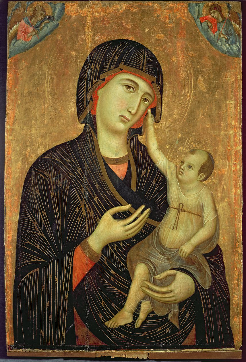 Crevole Madonna, 1284 körül (A szűz és a gyermek angyalokkal) alkotó: Duccio di Buoninsegna