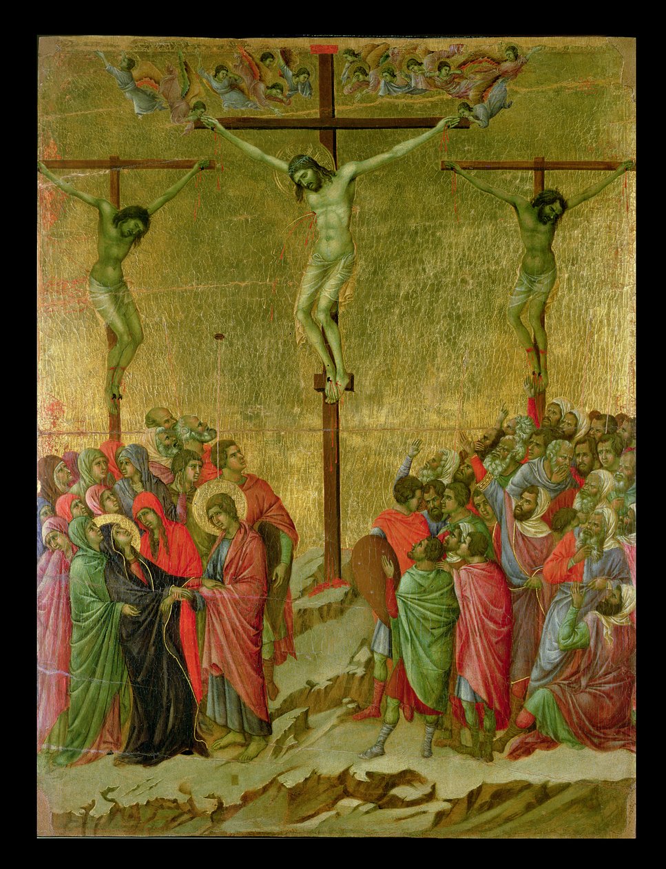 Keresztre feszítés, 1308-11 (tempera) alkotó: Duccio di Buoninsegna