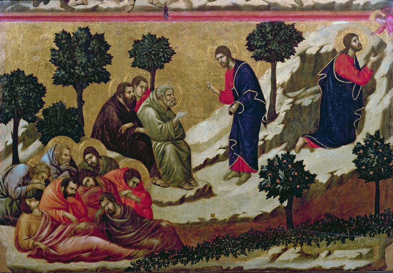 Maesta: Agónia a Gecsemáné kertben, 1308-11 alkotó: Duccio di Buoninsegna