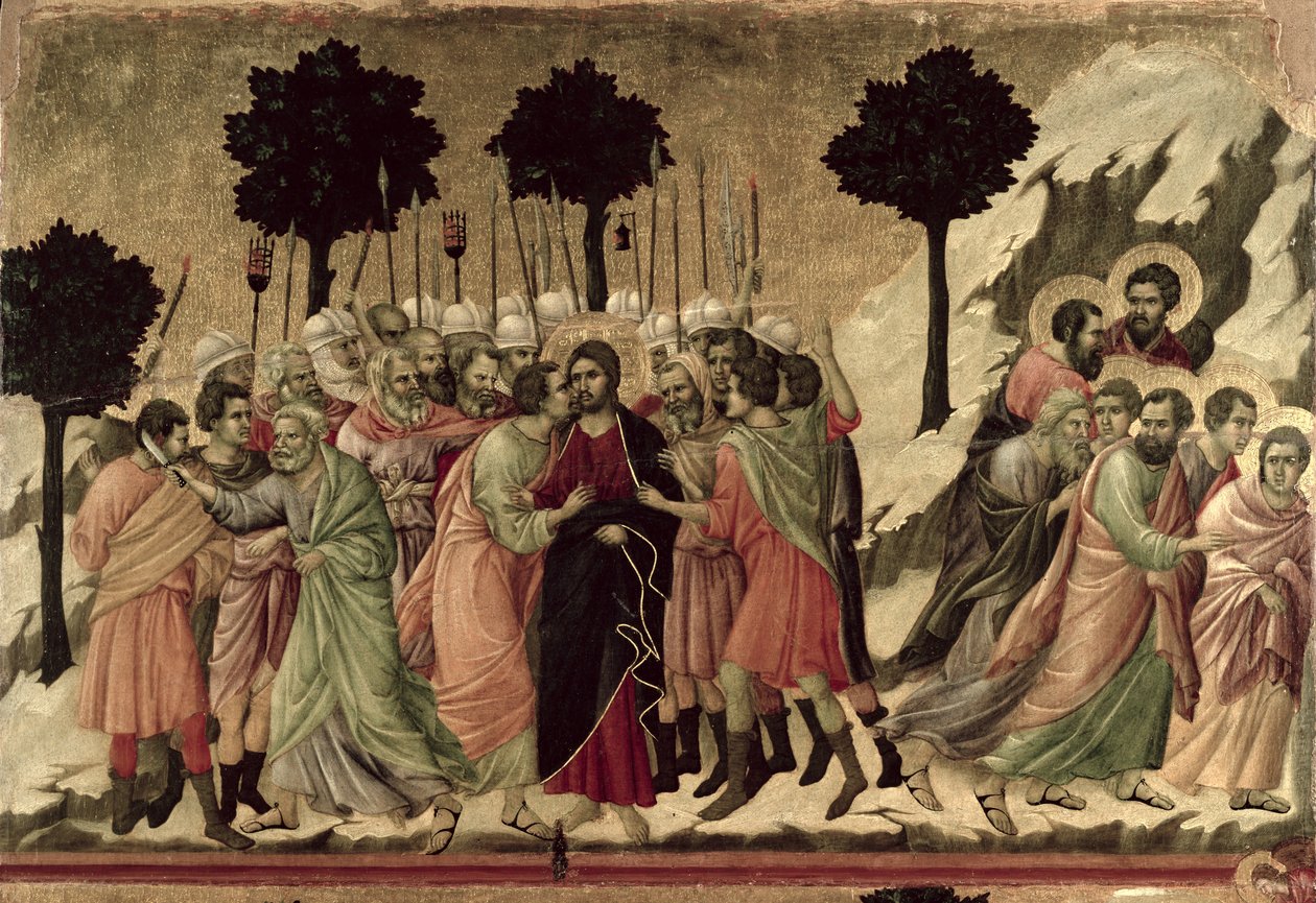 Maesta: Krisztus árulása, 1308-11 alkotó: Duccio di Buoninsegna
