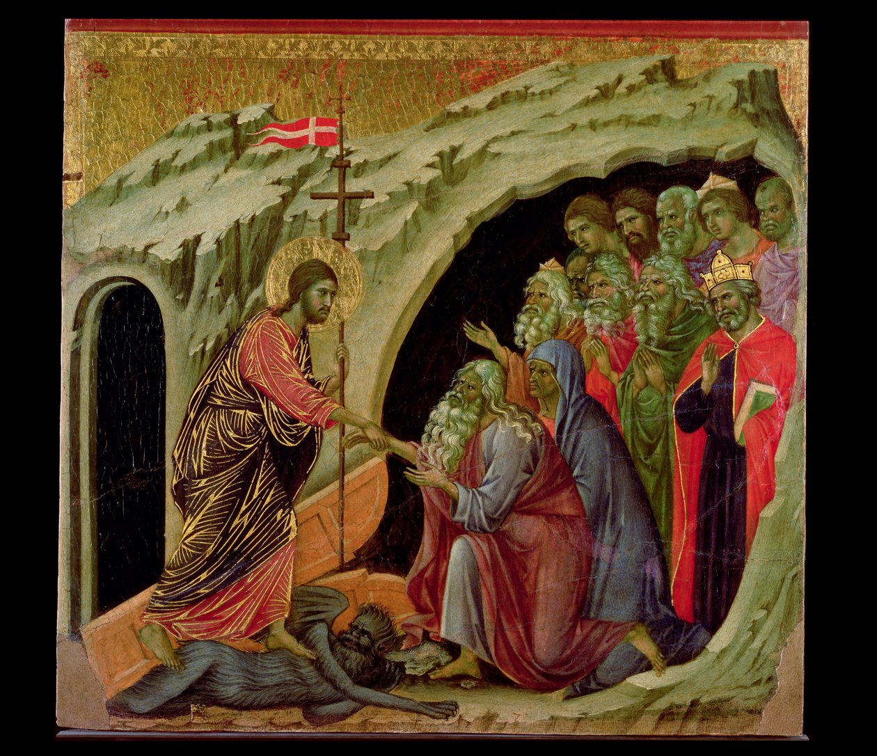 Maesta: Leszállás Limbóba, 1308-11 alkotó: Duccio di Buoninsegna
