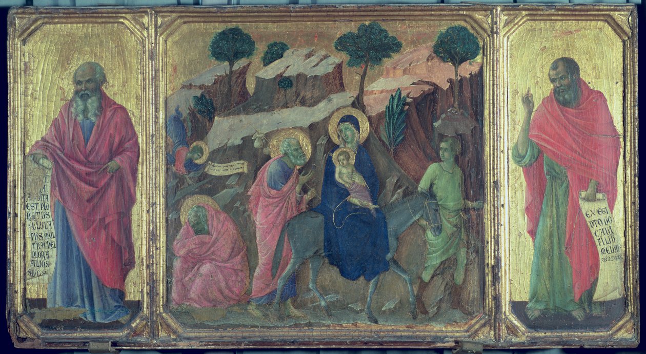 Maesta: Repülés Egyiptomba, 1308-11 alkotó: Duccio di Buoninsegna