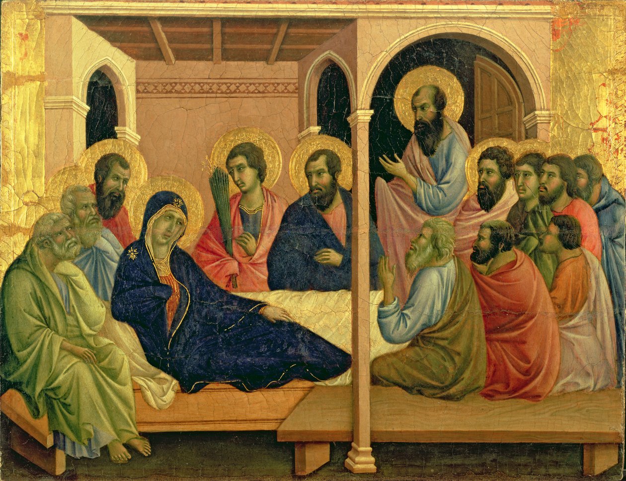 Maesta: A tanítványok búcsúztatója, 1308-11 alkotó: Duccio di Buoninsegna