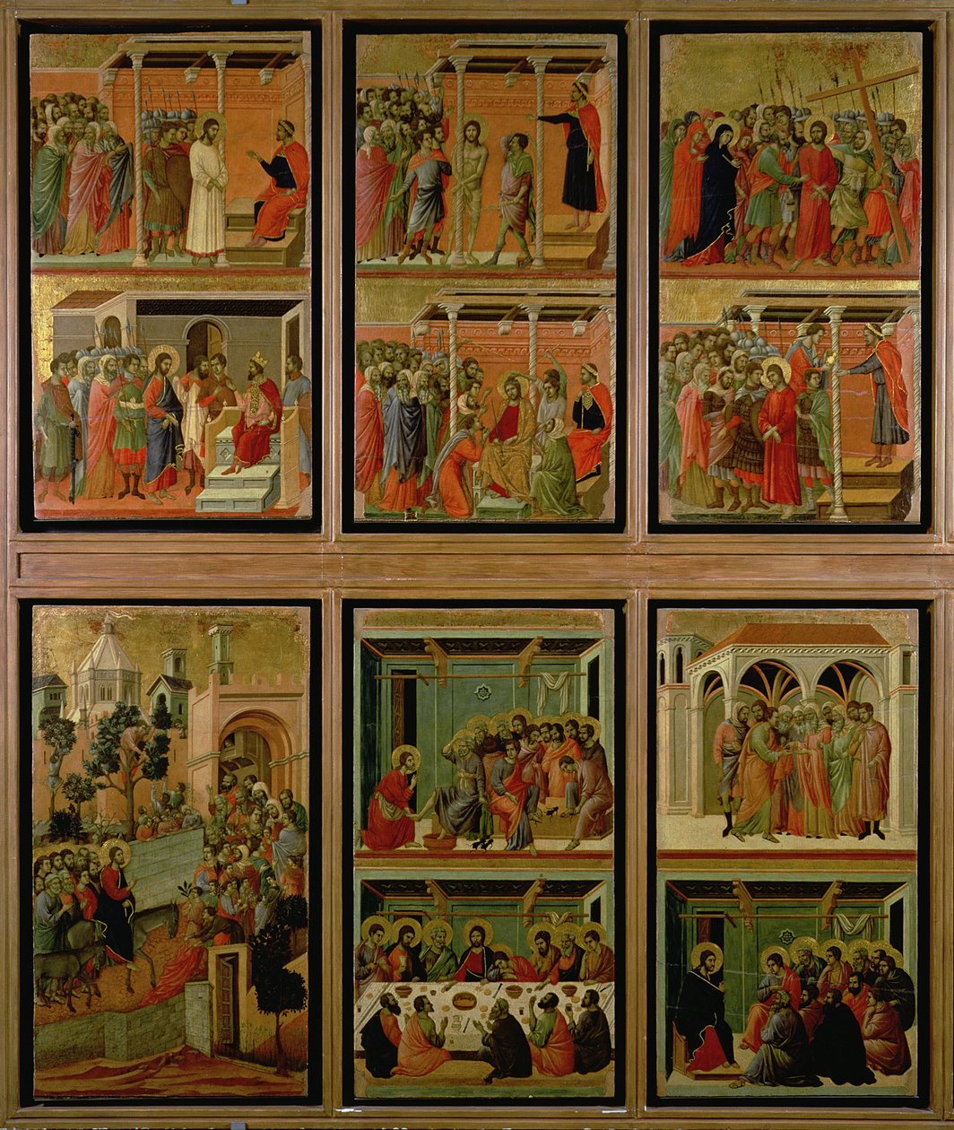 Maesta: Tizenegy jelenet a Passióból, 1308-11 (tempera a panelen) alkotó: Duccio di Buoninsegna