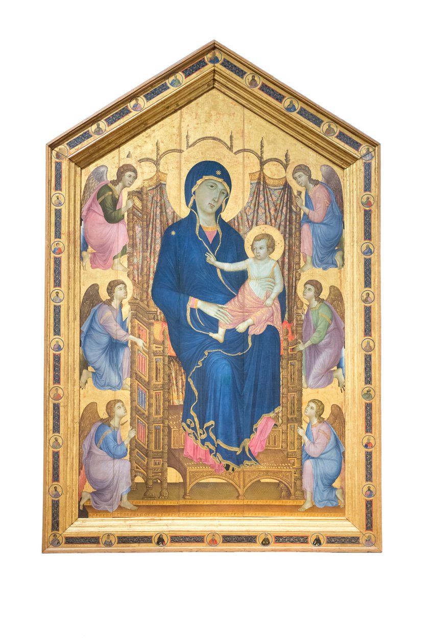 Madonna és gyermeke angyalokkal trónol alkotó: Duccio di Buoninsegna