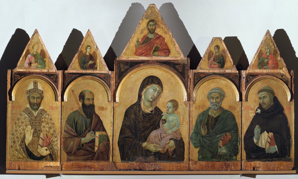 Polyptych n 28 (Polyptic of Siena) - olaj, panel alkotó: Duccio di Buoninsegna