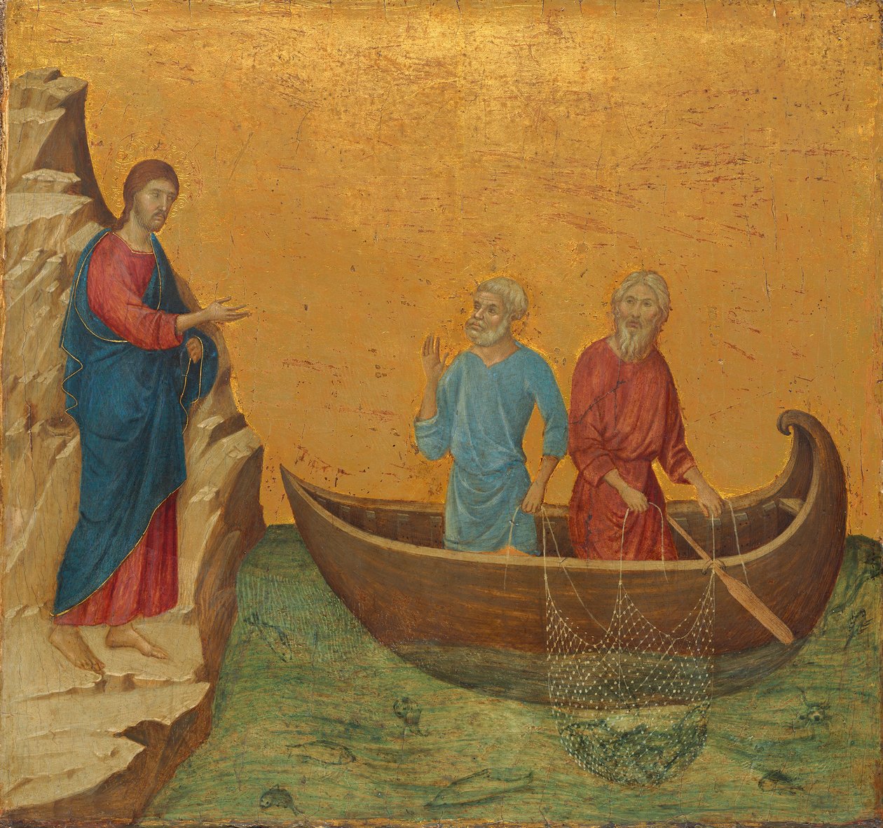 Péter és András apostolok elhívása alkotó: Duccio di Buoninsegna