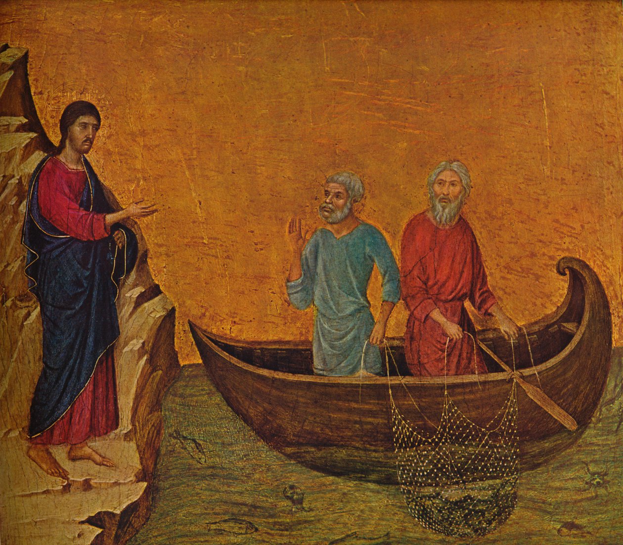 Péter és András apostolok elhívása, 1308-1311 alkotó: Duccio di Buoninsegna