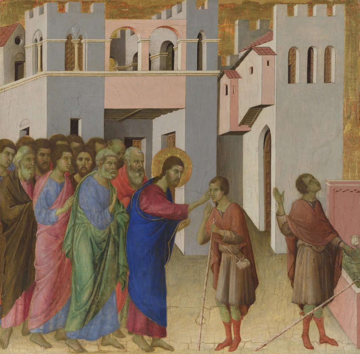 A vakon született ember gyógyulása, kb. 1308-1311 alkotó: Duccio di Buoninsegna