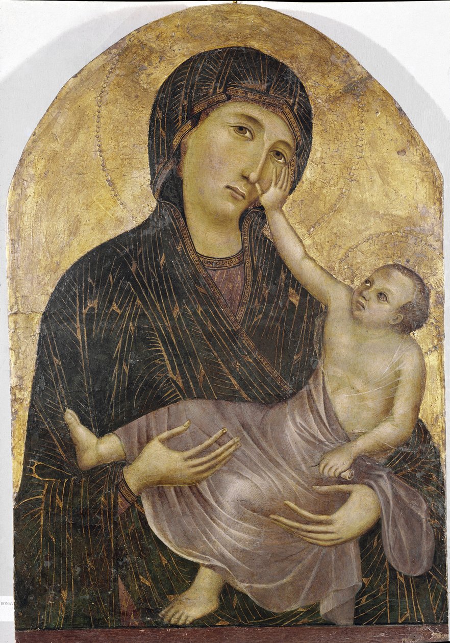 Szűz és gyermek (tempera és arany a panelen alkotó: Duccio di Buoninsegna