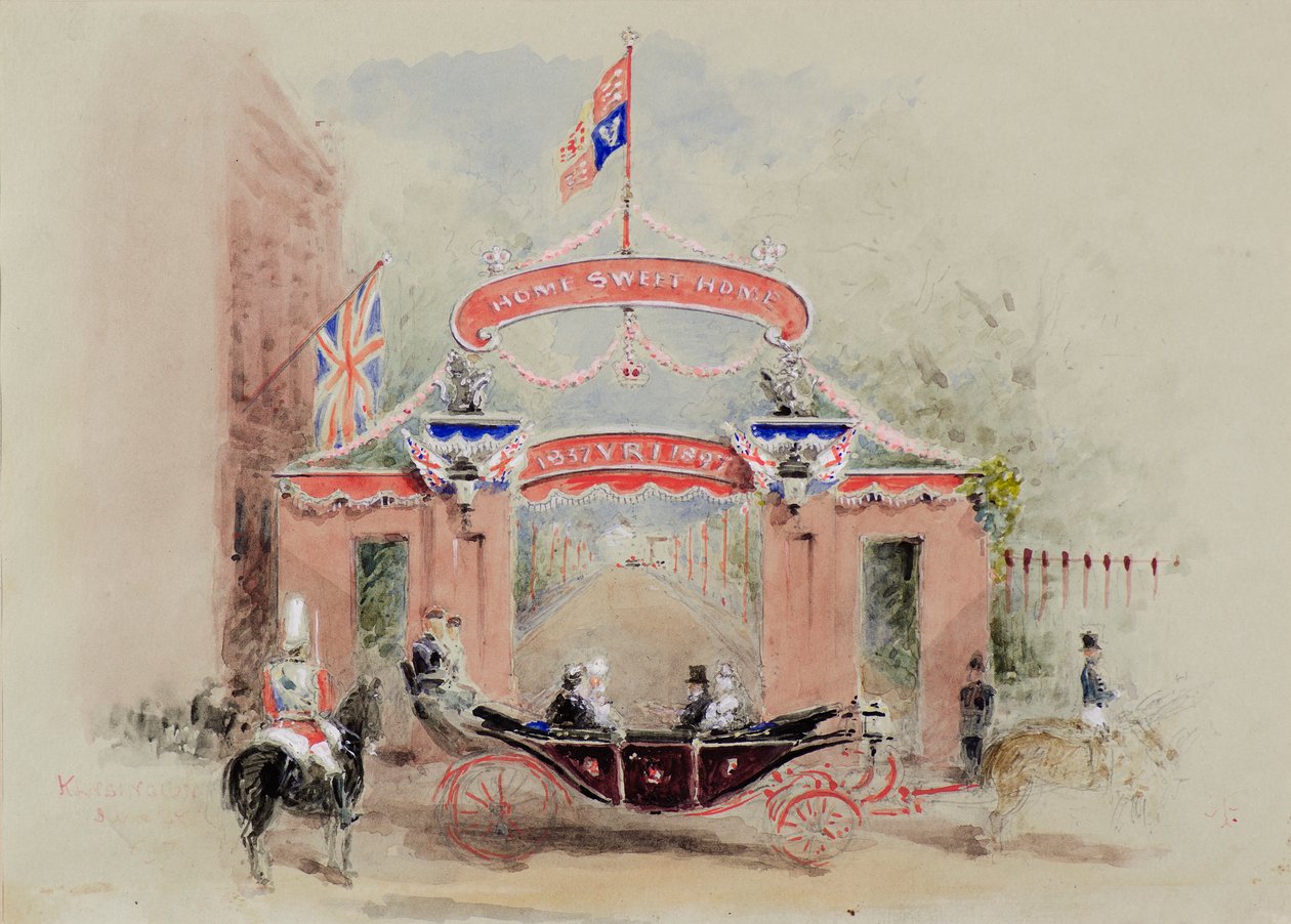A Kensington-palota bejárata (akvarell) alkotó: Duchess of Argyll Princess Louise