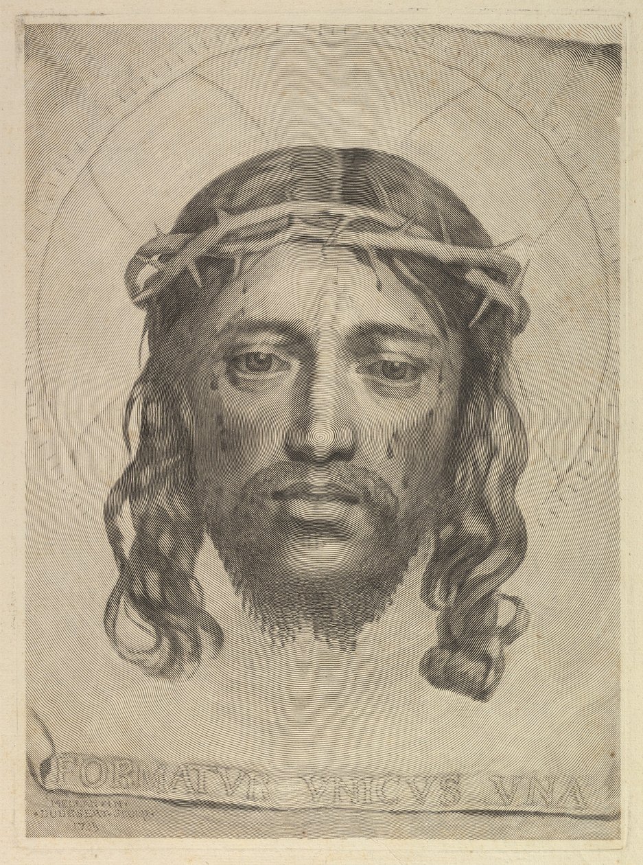 Krisztus arca Szent Veronika fátylán, 1735. alkotó: Dudesert