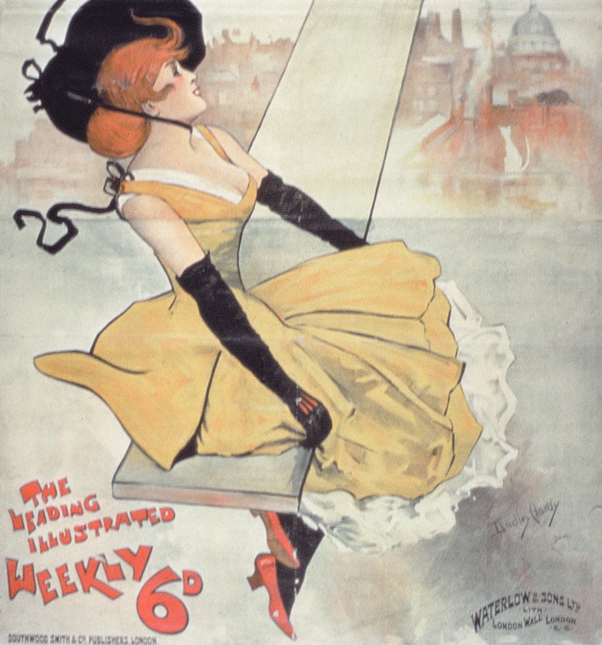 A "The Leading Illustrated Weekly" reklámja alkotó: Dudley Hardy
