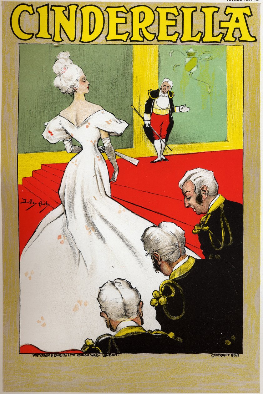 Irodalom. Tündérmesék. Hamupipőke. Dudley Hardy plakátja egy londoni előadáshoz, 1890 körül (plakát) alkotó: Dudley Hardy