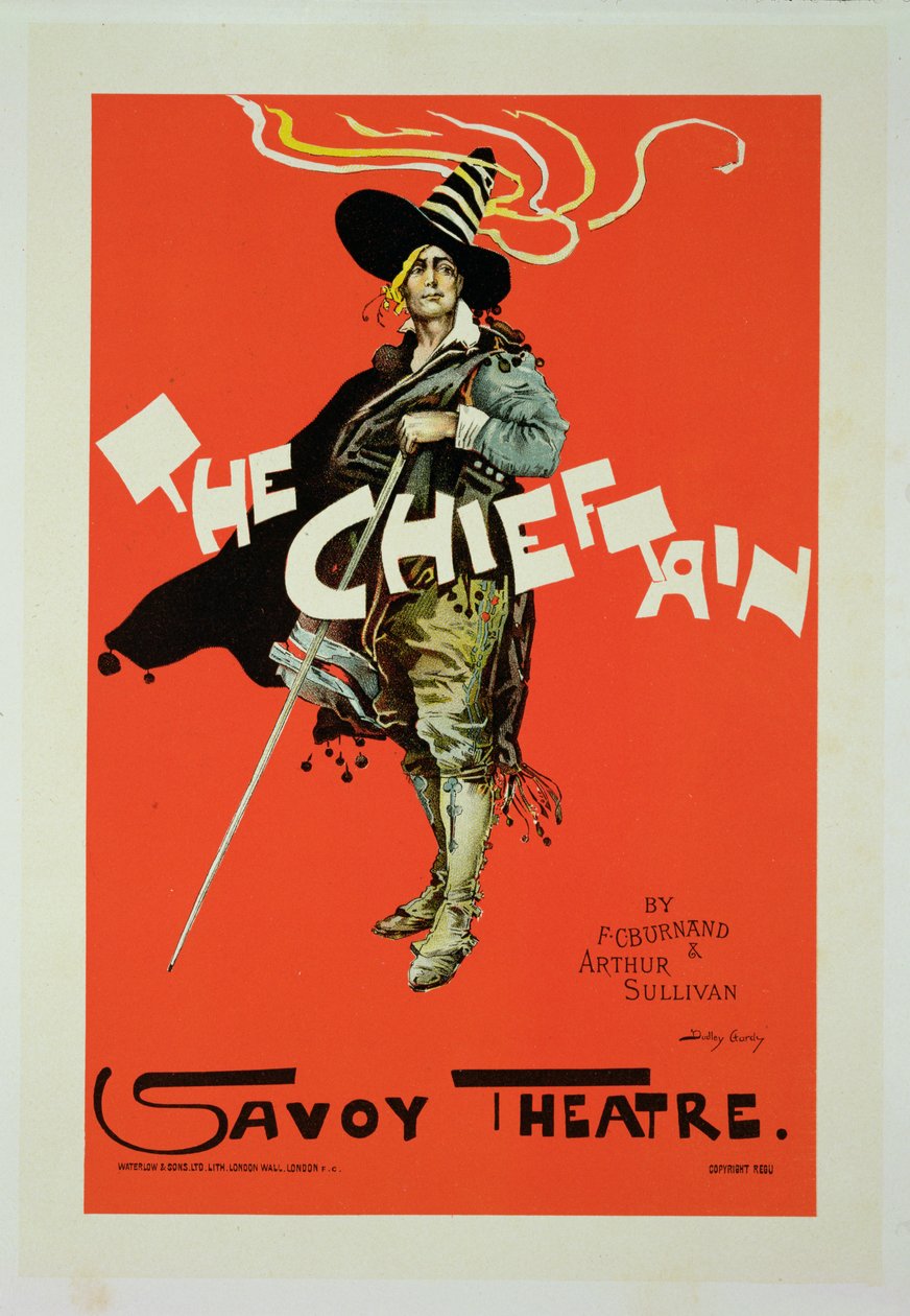 A „The Chieftain” című plakát reprodukciója, Savoy Theatre, 1895 alkotó: Dudley Hardy