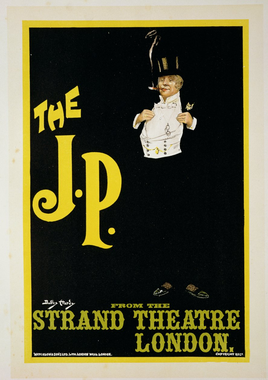A „The J.P.” című plakát reprodukciója a londoni Strand Színházban, 1898 alkotó: Dudley Hardy