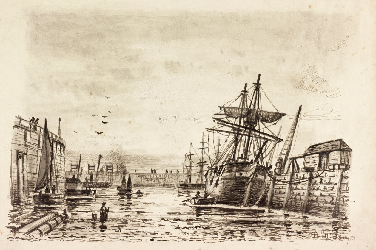 Tyne Dock Gut (tinta papíron) alkotó: Duncan F. McLea