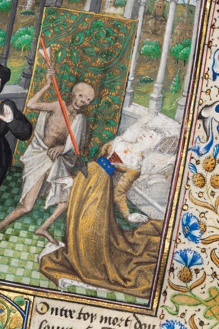 Oldal a "La Belle Dame Sans Merci"-ből, Alain Chartier, Párizs, 15. század eleje alkotó: Dunois Master