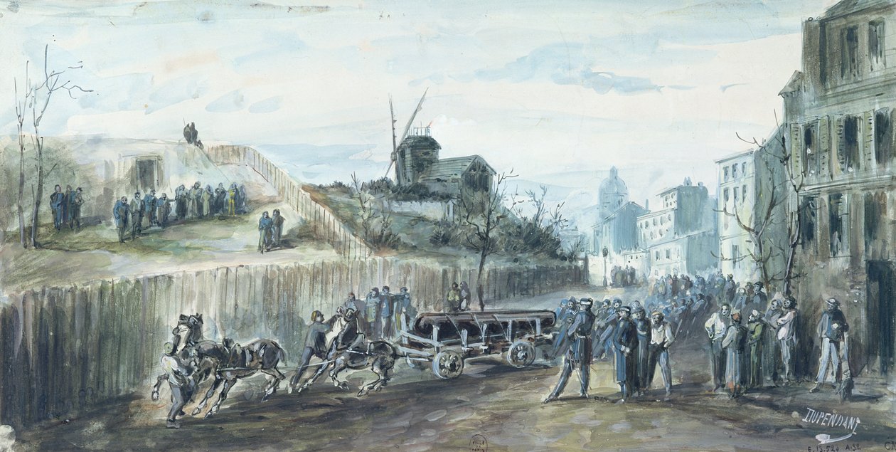 Incidens az 1870-es párizsi kommün idején (papírra mosás) alkotó: Dupendant