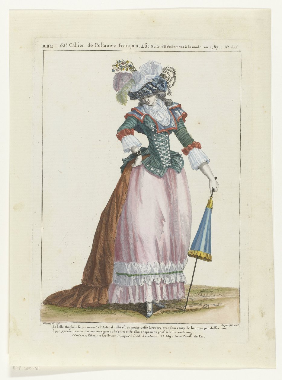 Módok Galéria Francia Divatok és Jelmezek Galériája, 1787. HHH.325: La Belle Omphale alkotó: Dupin