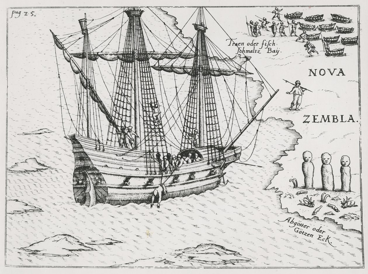 Barents hajó Nova Zemblában, 1598 alkotó: Dutch School