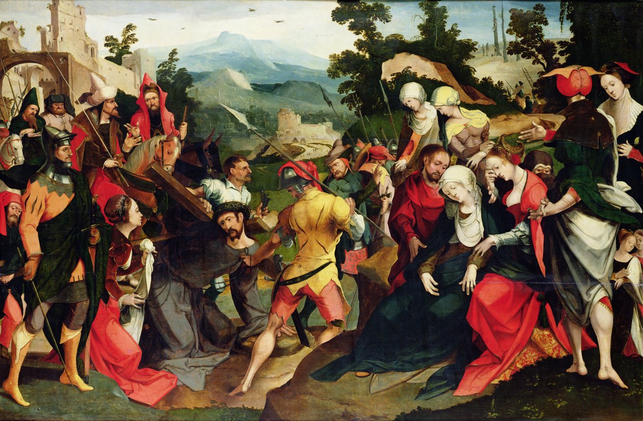 Kereszthordozás, 1520 körül alkotó: Dutch School
