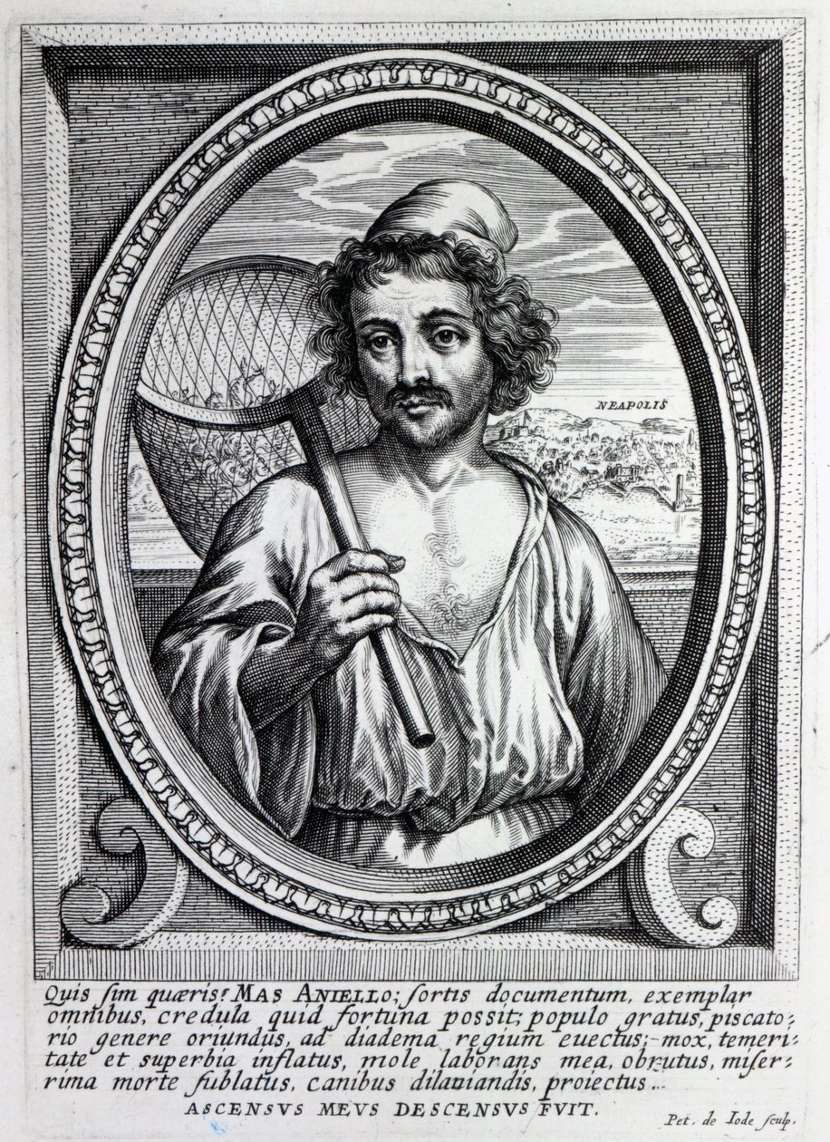 Masaniello, metszett Petrus de Iode alkotó: Dutch School