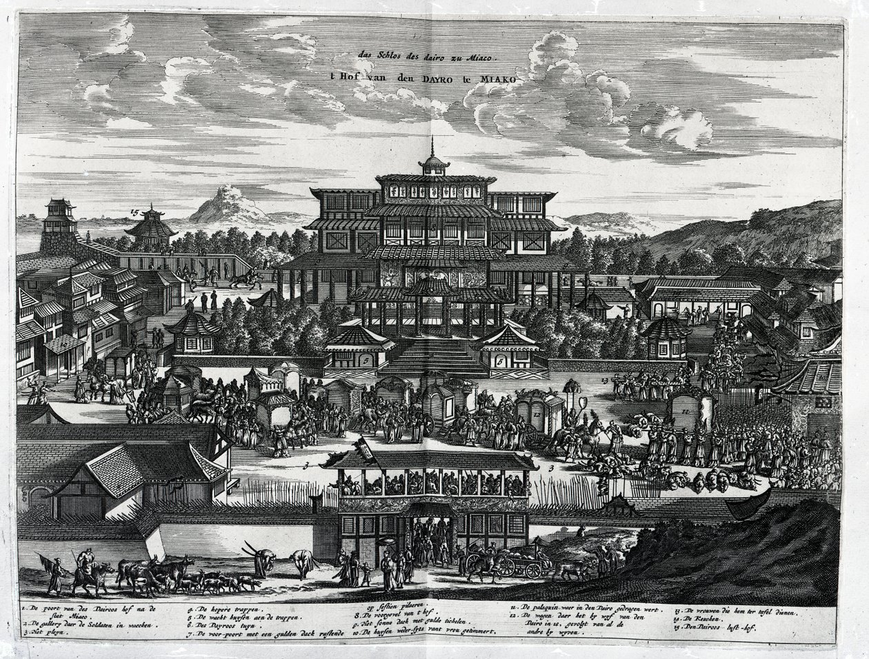 Felvonulás Makaóból, illusztráció Arnoldus Montanus Atlas Chinensis című művéből, 1671 alkotó: Dutch School