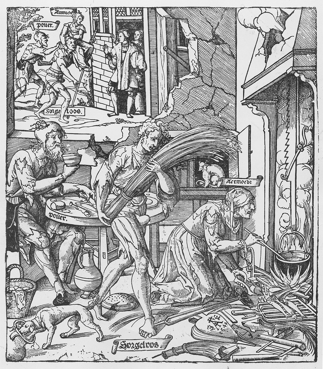 Kévét cipelő Sorghloos, 1541 alkotó: Dutch School