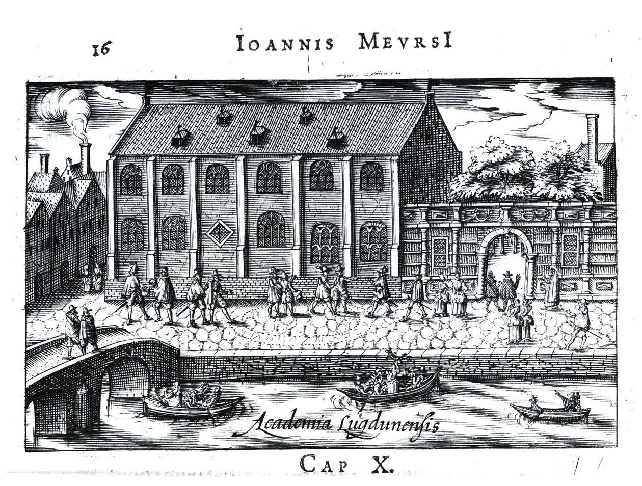 Leideni Egyetem, J. Meursius „A holland Athén”-ból, pub. 1625-ben alkotó: Dutch School