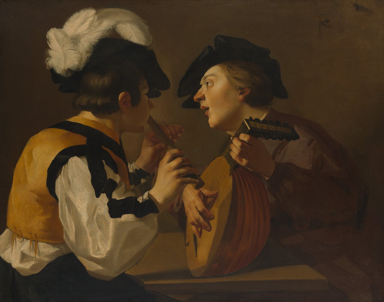 Két zenész, 17. század. alkotó: Dutch