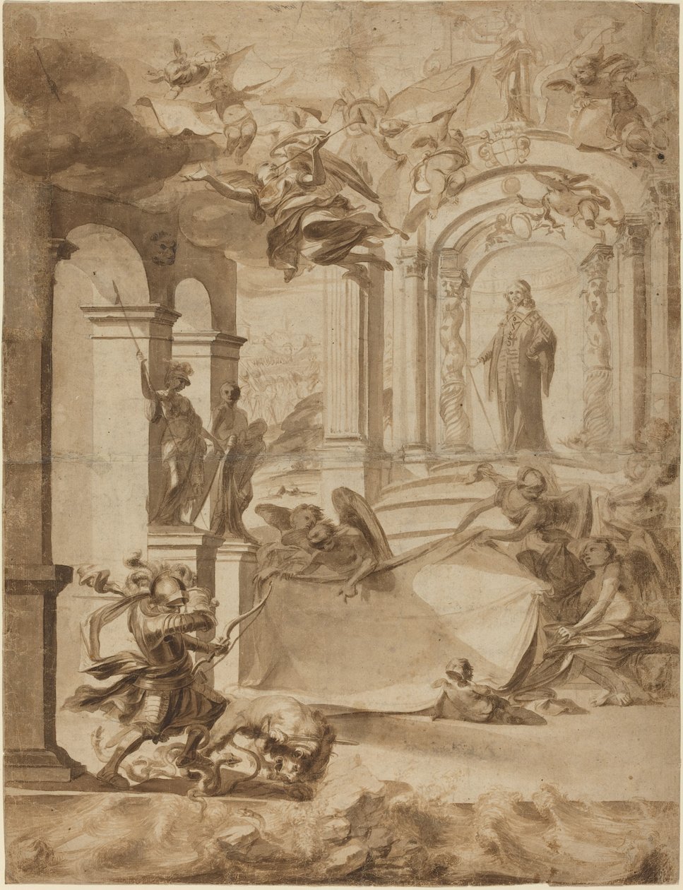Allegória egy úriember tiszteletére alkotó: Dutch 17th Century