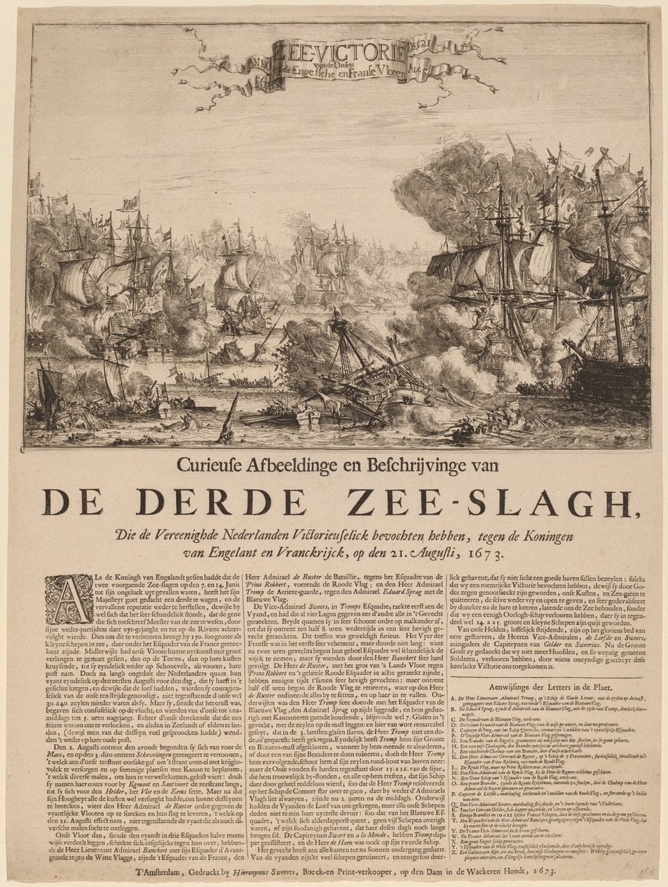 A harmadik tengeri csata (The Third Sea Battle) alkotó: Dutch 17th Century