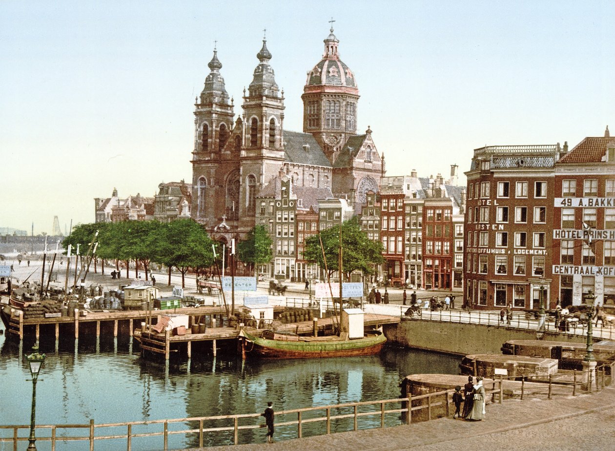 Szent Miklós-bazilika, Amszterdam, pub. 1900 körül alkotó: Dutch Photographer