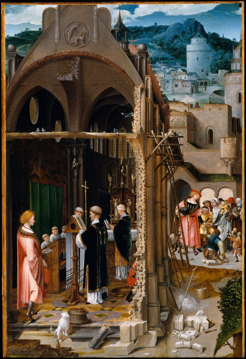 Beszéd a szeretetről (valószínűleg Szent Antal megtérése), 1520–25 (olaj, fa) alkotó: Dutch School