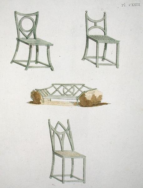 Ülések gyűjteménye, G. van Laar „Magazine of Garden Gems” című könyvéből, 1802-ben (színes litho) alkotó: Dutch School