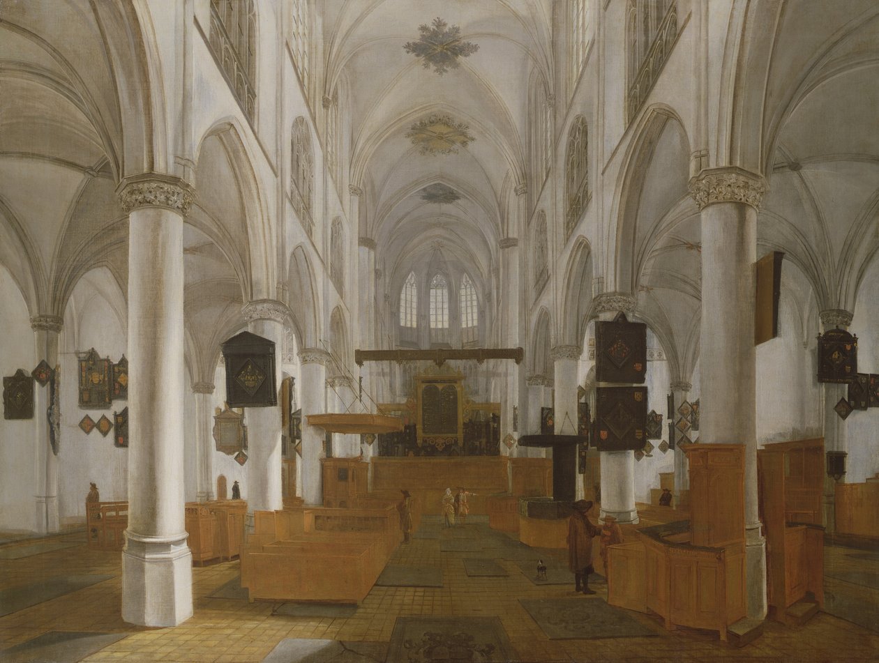 A bergeni Szent Gertrud-templom belseje Op Zoom, 1650 körül (festmény) alkotó: Dutch School
