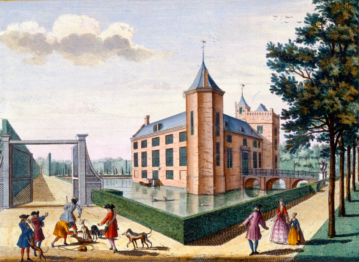 Assumburg kastélya, a Het Zeganpralent Kennemerlantból Hendrick de Leth és Matthias Brouerius Van Nidek, megjelent 1700-1730 körül alkotó: Dutch School