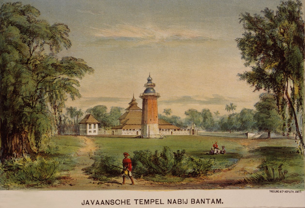 Banten mecset, Jáva, Indonézia alkotó: Dutch School