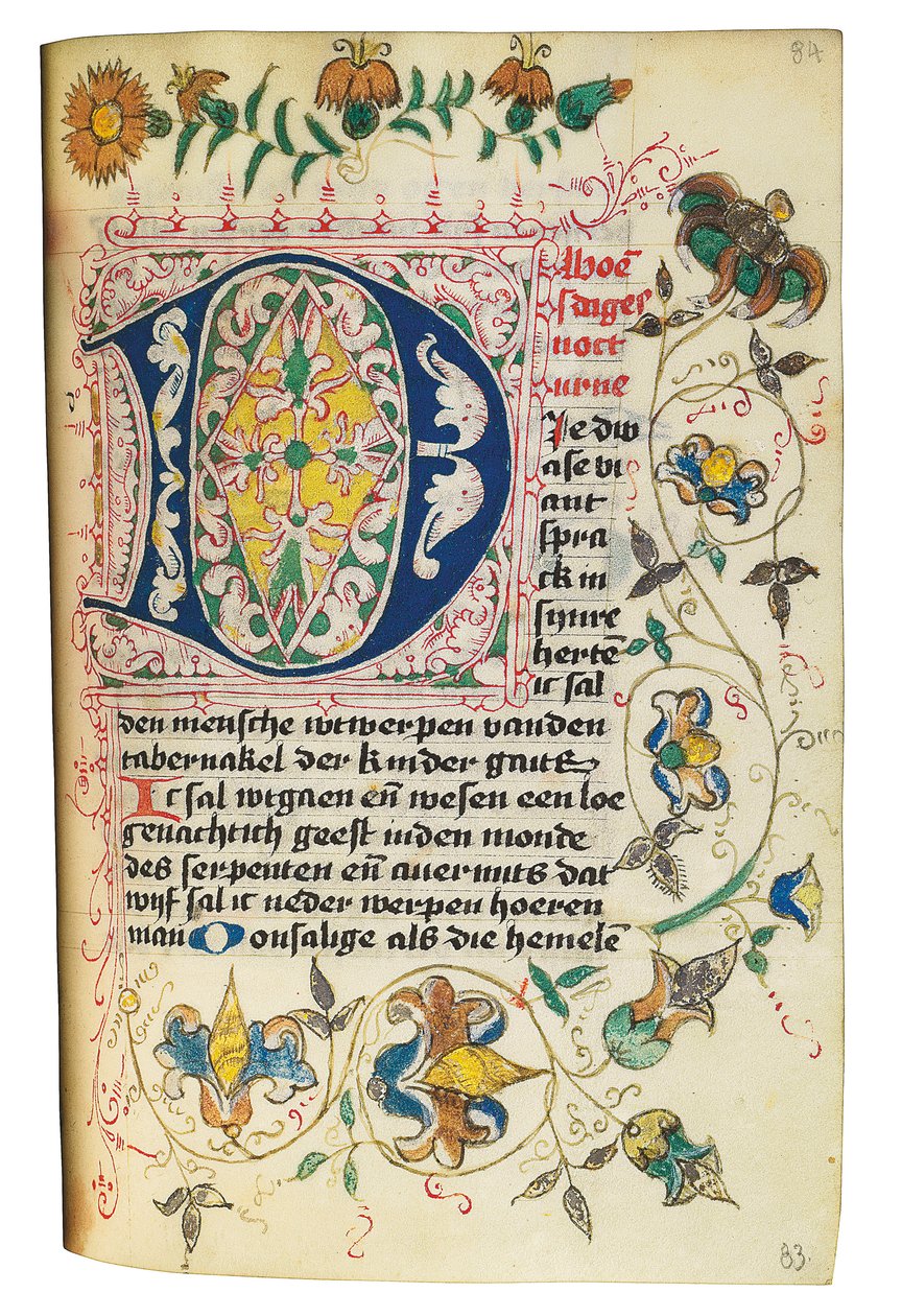 Órakönyv és imakönyv holland nyelven, Alsó-Rajna-vidék, Emmerich, Cleves, 1480 körül alkotó: Dutch School