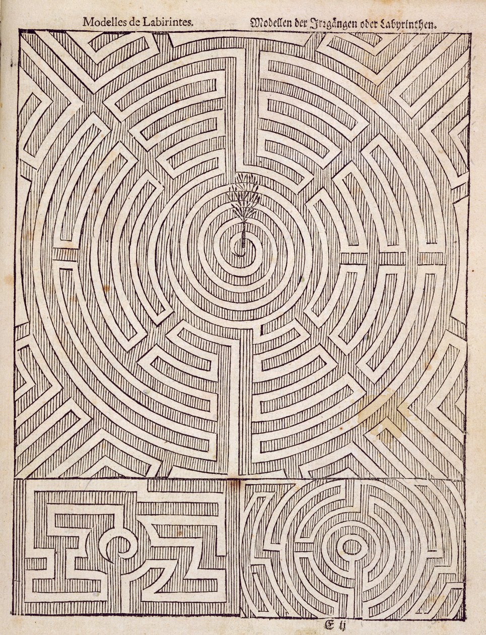 Labirintustervek, Johann van der Groen A holland kertész című művéből, 1699-ben alkotó: Dutch School