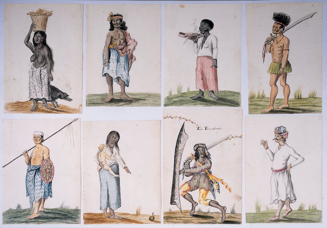 Rajz Brazília, Afrika, Perzsia és Kelet-India bennszülötteinek albumából alkotó: Dutch School