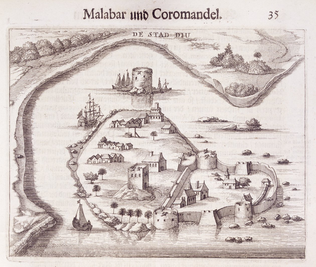 Holland erőd Malabar partján, Kelet-Indiában alkotó: Dutch School