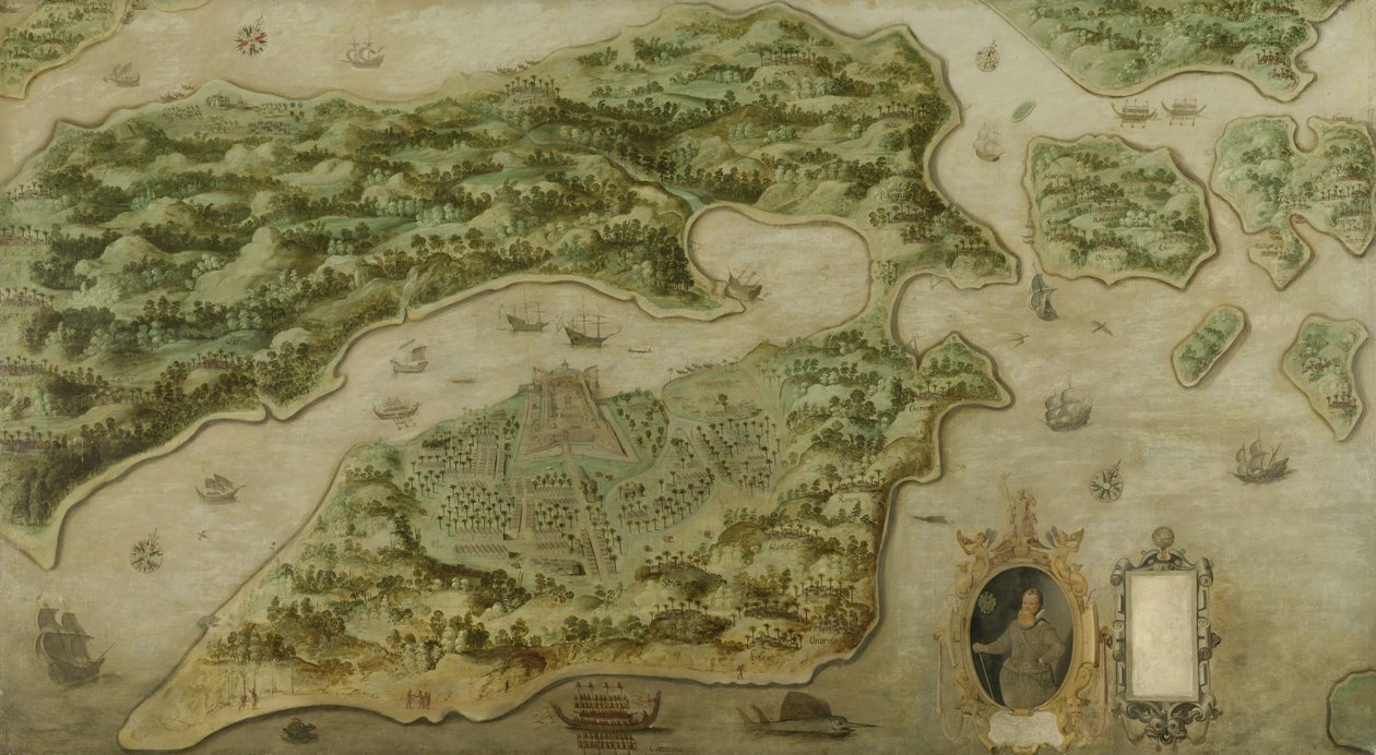 Victoria erőd Amboina szigetén, 1617 alkotó: Dutch School