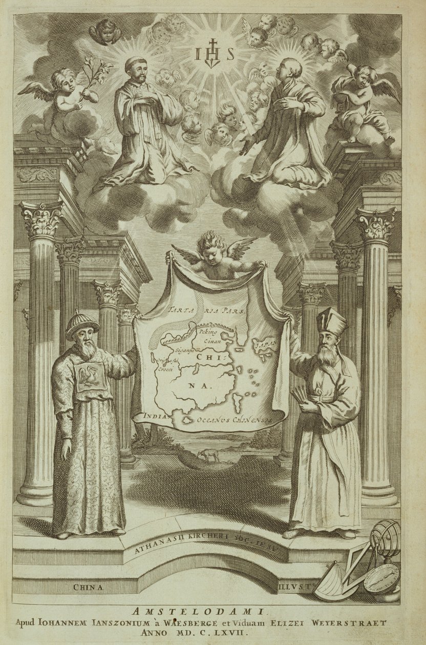 Frontipiece Kínába Illusztrálta: Athanasius Kircher (1601-80) 1667 alkotó: Dutch School