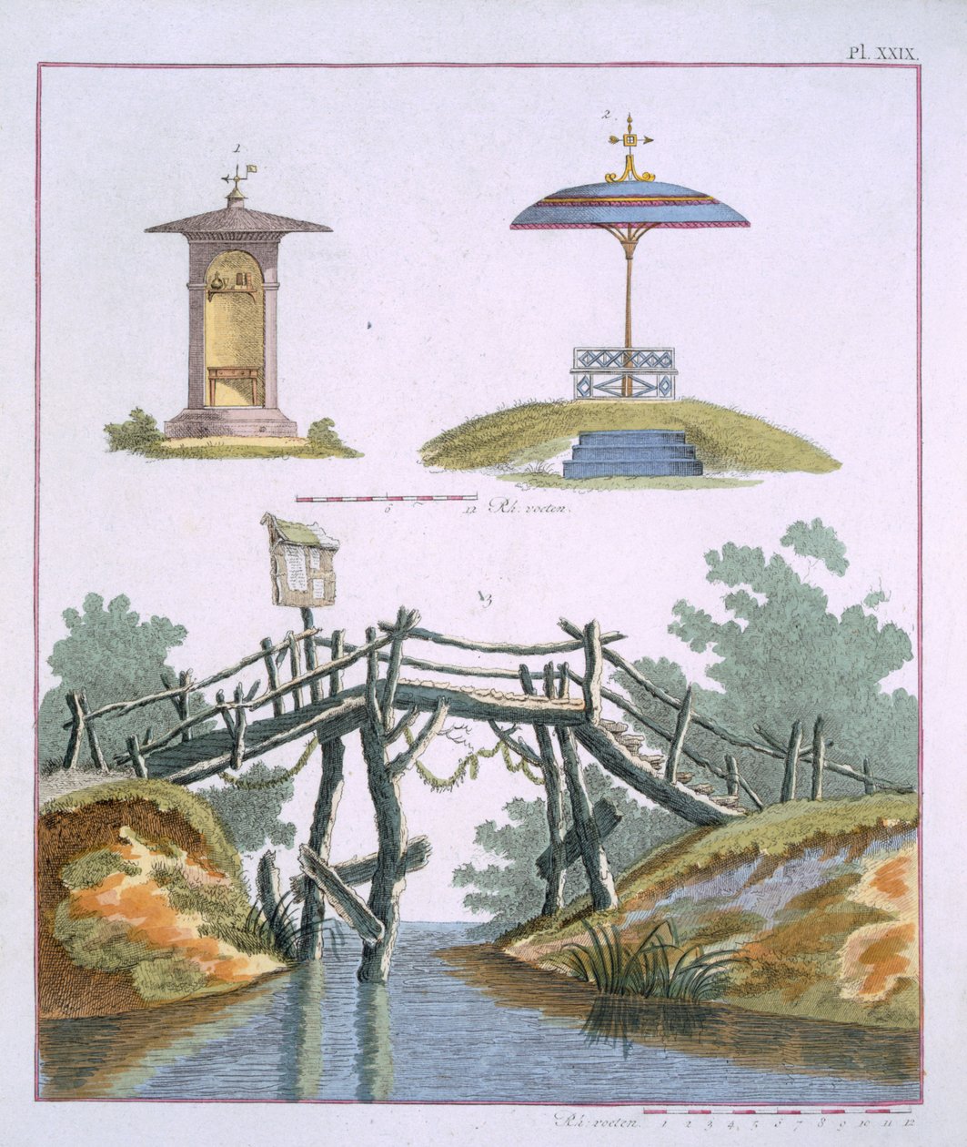 Kerti dekorációk, G. van Laar Magazine of Garden Gems-ből, 1802-ben alkotó: Dutch School