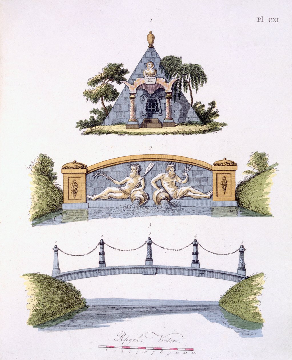 Kerti dekorációk, G. van Laar Magazine of Garden Gems-ből, 1802-ben alkotó: Dutch School