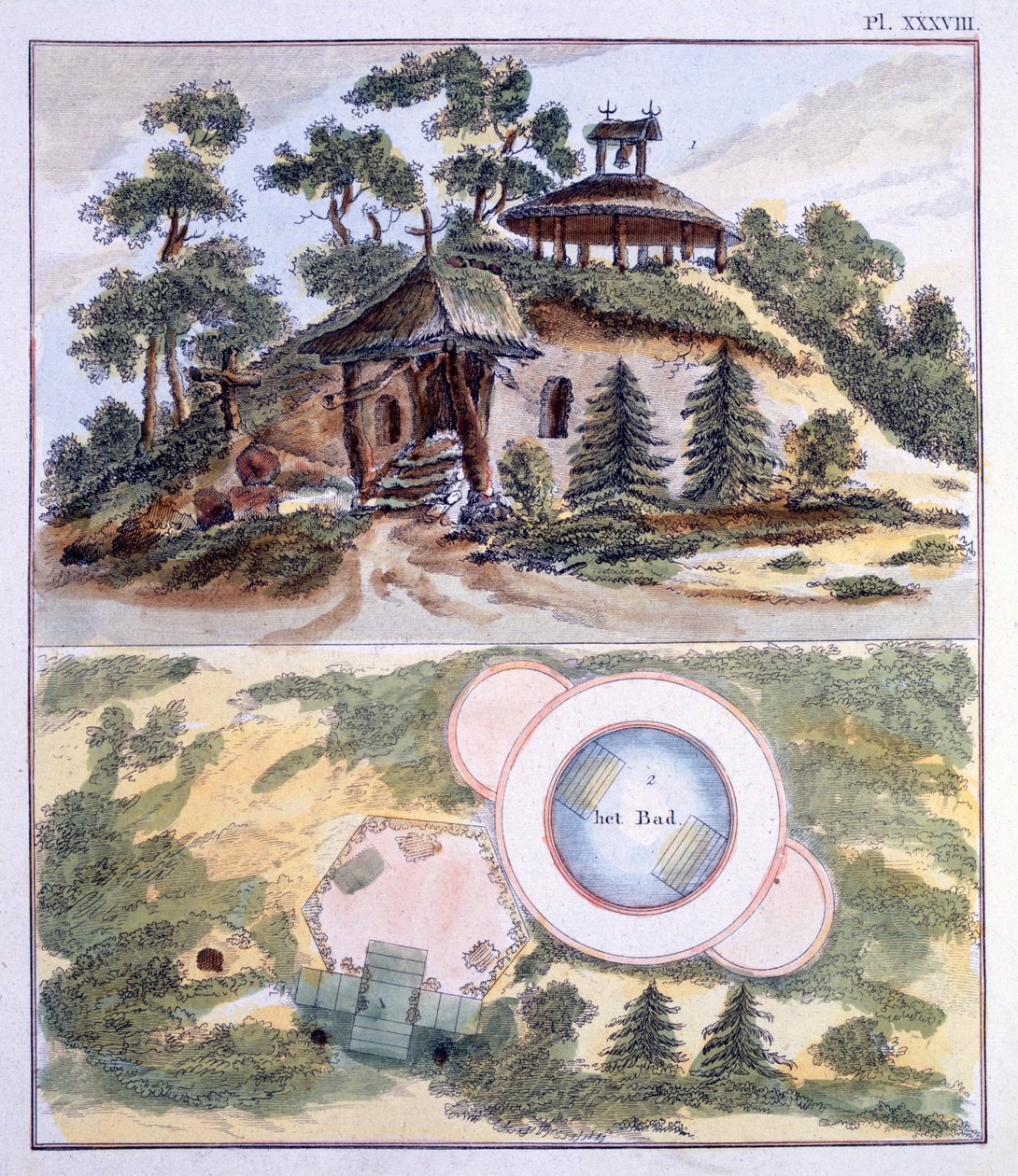 Kerti dekorációk, G. van Laar Magazine of Garden Gems-ből, 1802-ben alkotó: Dutch School