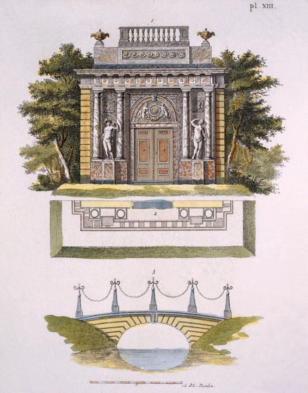 Kerti dekorációk, G. van Laar Magazine of Garden Gems-ből, 1802-ben alkotó: Dutch School