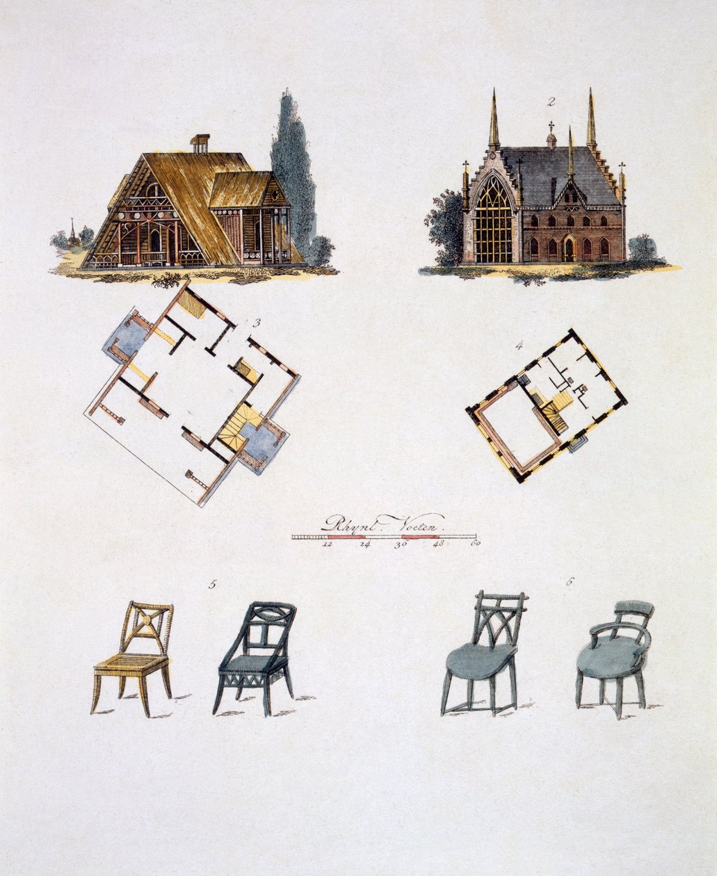 Kerti dekorációk, G. van Laar Magazine of Garden Gems-ből, 1802-ben alkotó: Dutch School